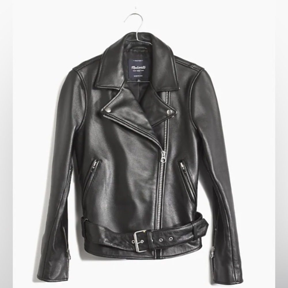 Leather Motorcycle Jacket - Picture 3 of 5